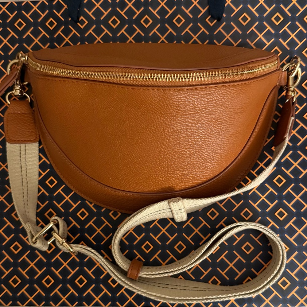 EUC Universal Thread Brown Leather Sling Bag